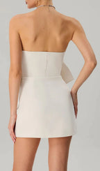 Krystallon Strapless Bow Mini Dress Flowering Girl