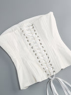 Clegg White Corset Flower Two-Piece Set Flowering Girl