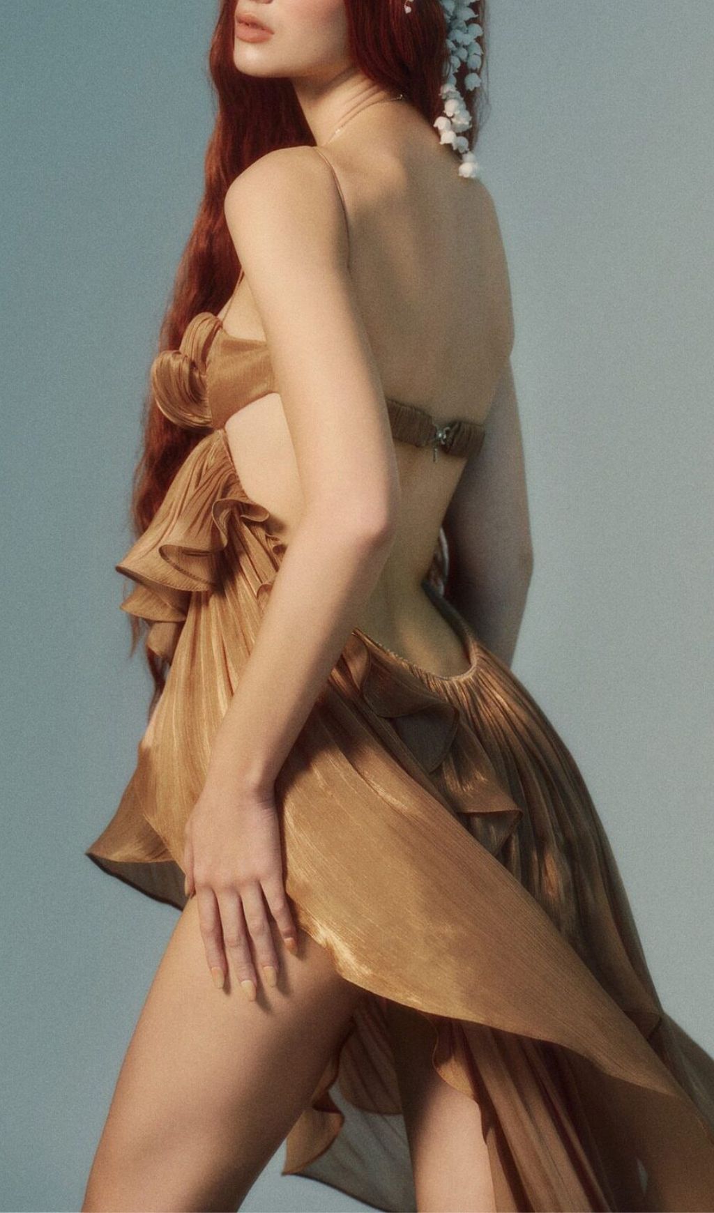 Koto Strappy Ruffle Backless Maxi Dress Flowering Girl