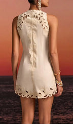 Delrix Sleeveless Cutout Mini Dress Flowering Girl