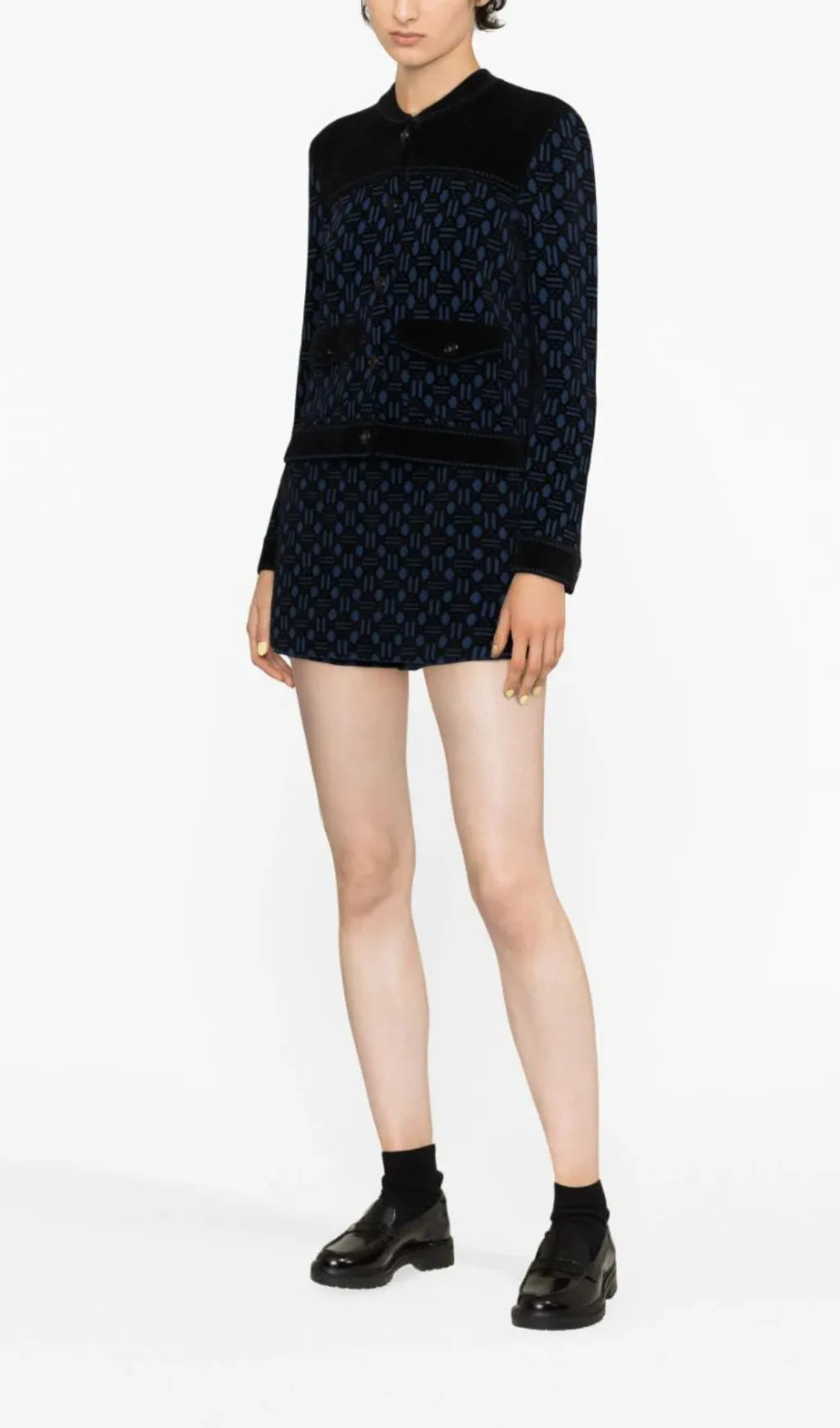 MONOGRAM-PATTERN BOMBER JACKET Flowering Girl