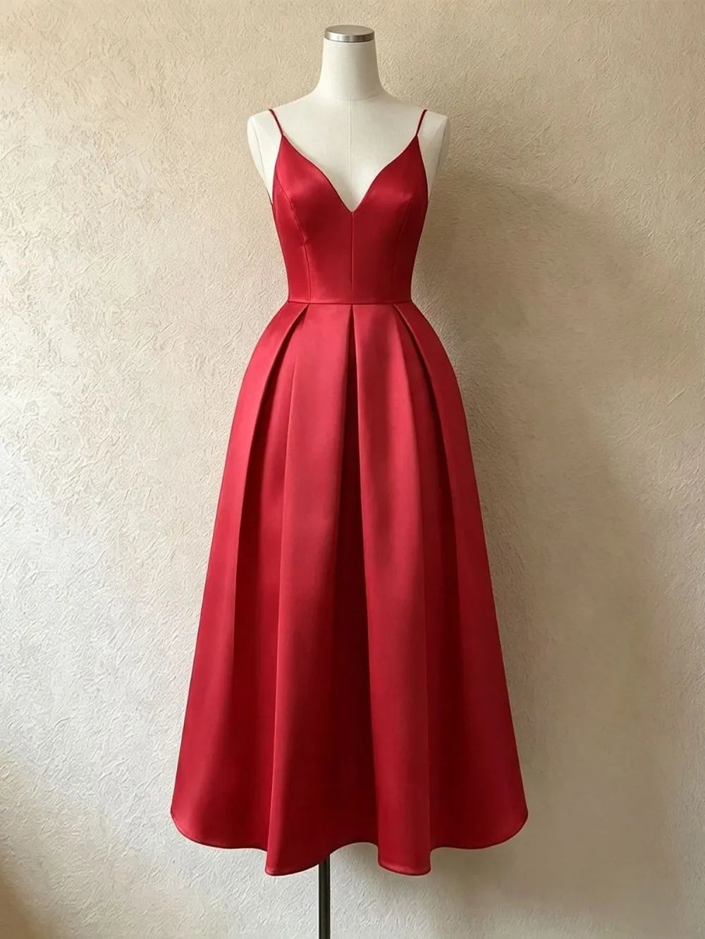 Masa Spaghetti V-Neck Backless Midi Dress Flowering Girl