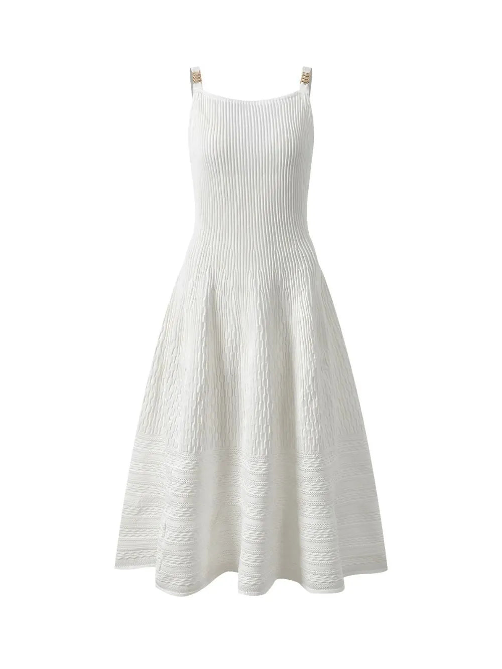 Textured Knit Midi Dress Flowering Girl