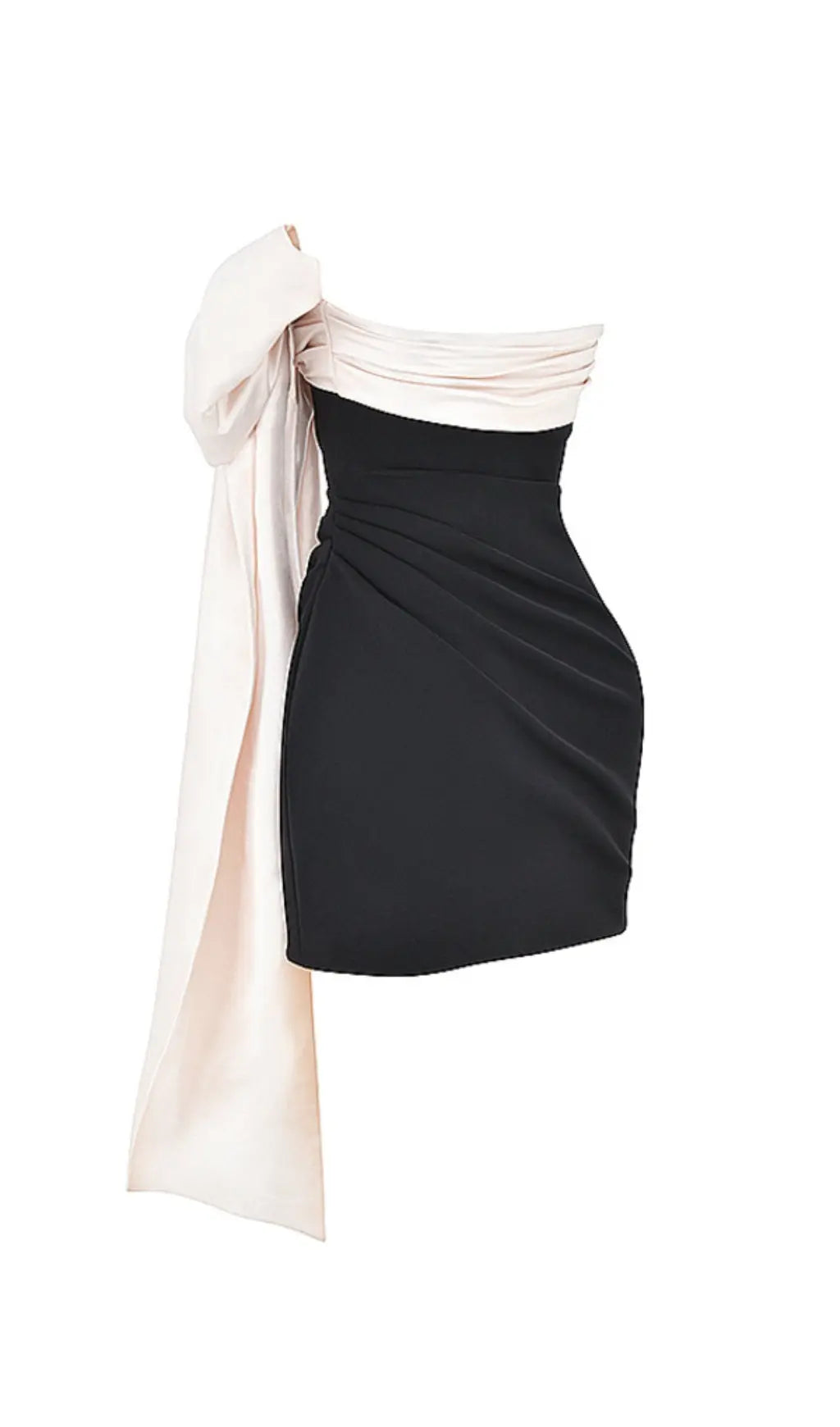 Black & Ivory Bow Mini Dress Flowering Girl