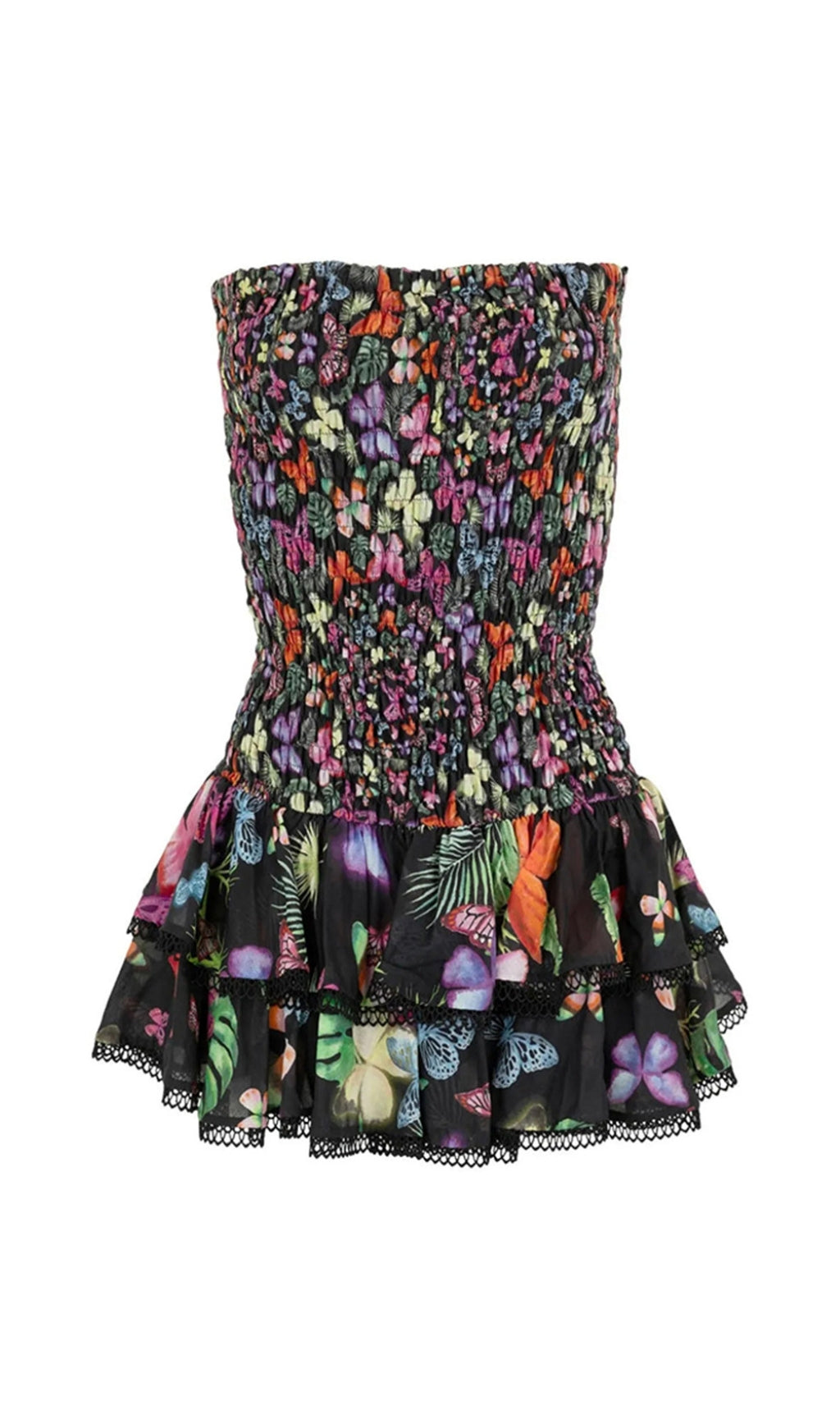 Aglaea Floral Ruffle Mini Dress Flowering Girl