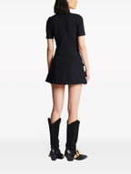 BLACK BUTTON-EMBELLISHED KNITTED T-SHIRT Flowering Girl
