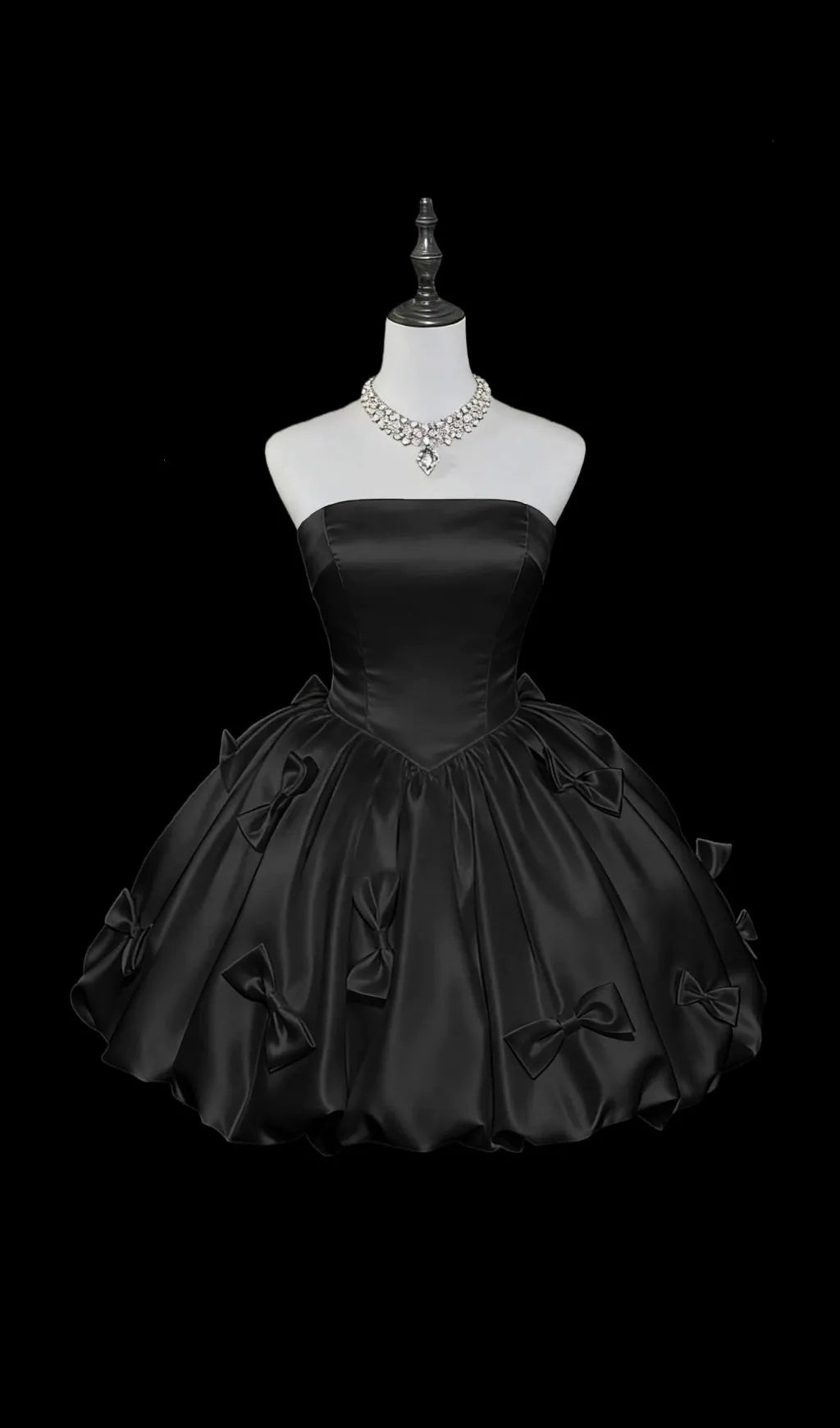 Kristal Strapless Bow Embellished Mini Dress Flowering Girl
