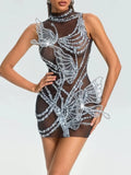 Fathia Sleeveless Crystal Butterfly Dress Flowering Girl