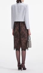Blue Boucle Jacket Flowering Girl