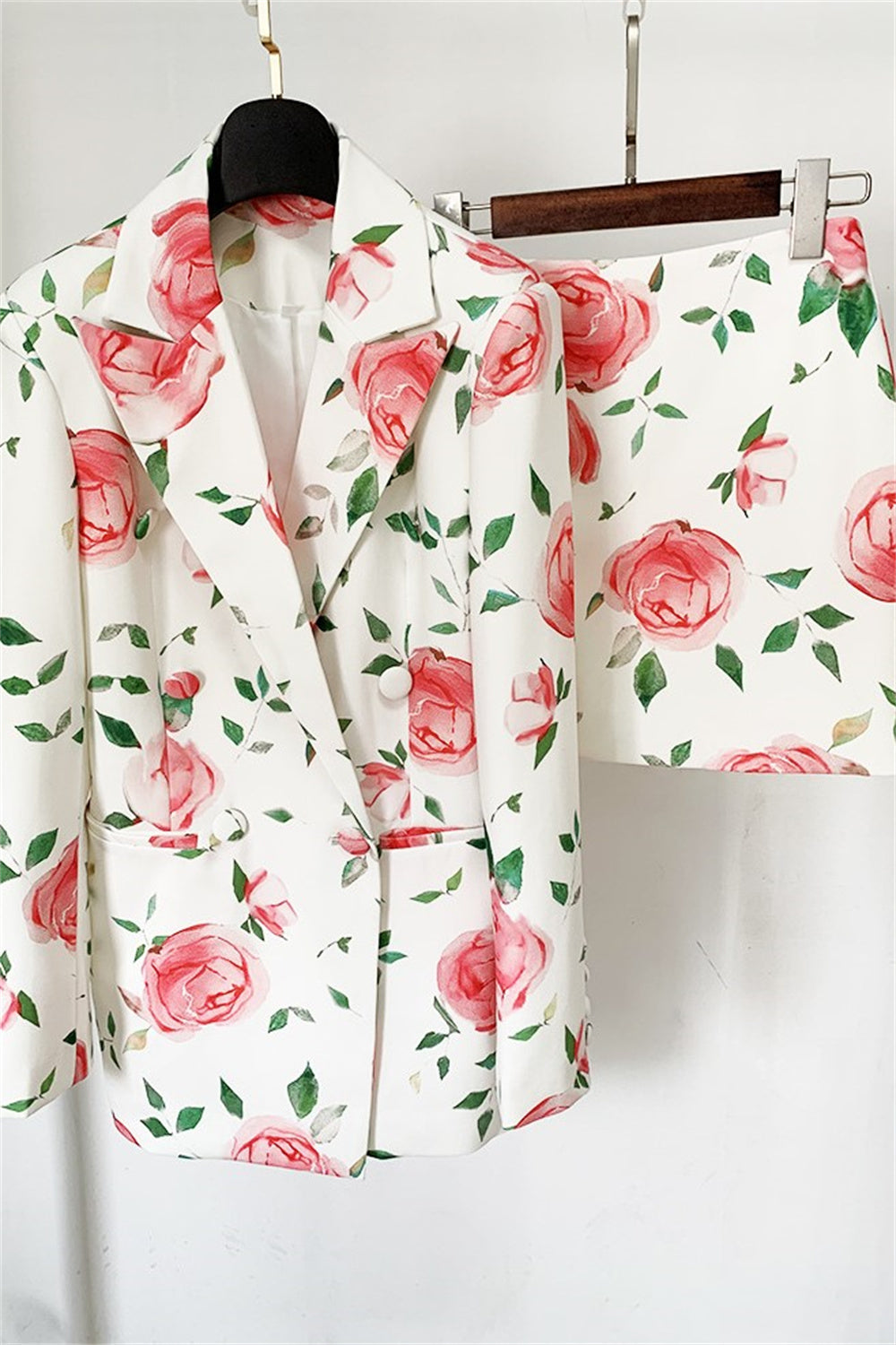 Azaria Floral Printed Blazer Set Flowering Girl