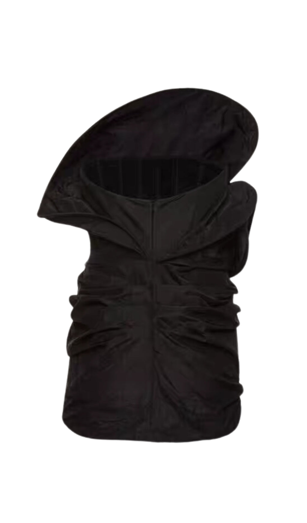 Strapless Ruffled Taffeta Mini Dress in Black Flowering Girl