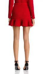 Textured Knit Mini Skirt Flowering Girl