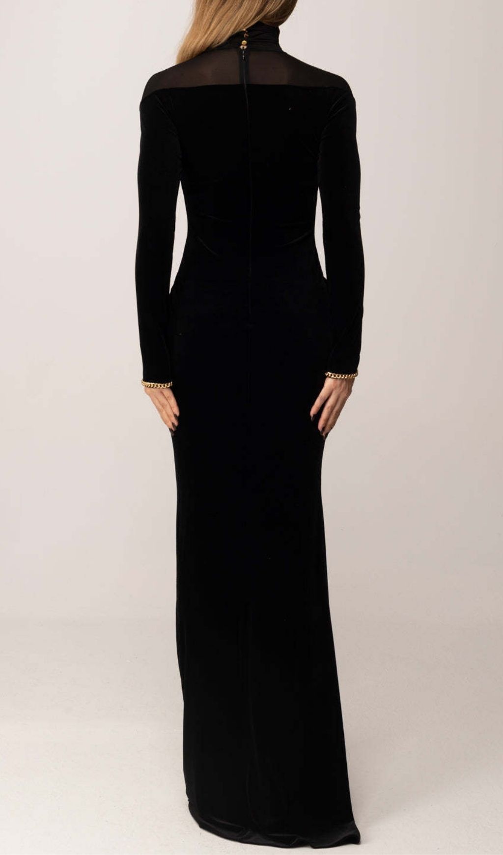 Katie Black Long Sleeve Maxi Dress Flowering Girl