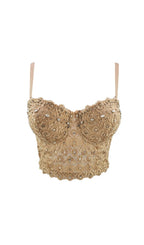 Amberlin Rhinestone Embroidered Top Flowering Girl