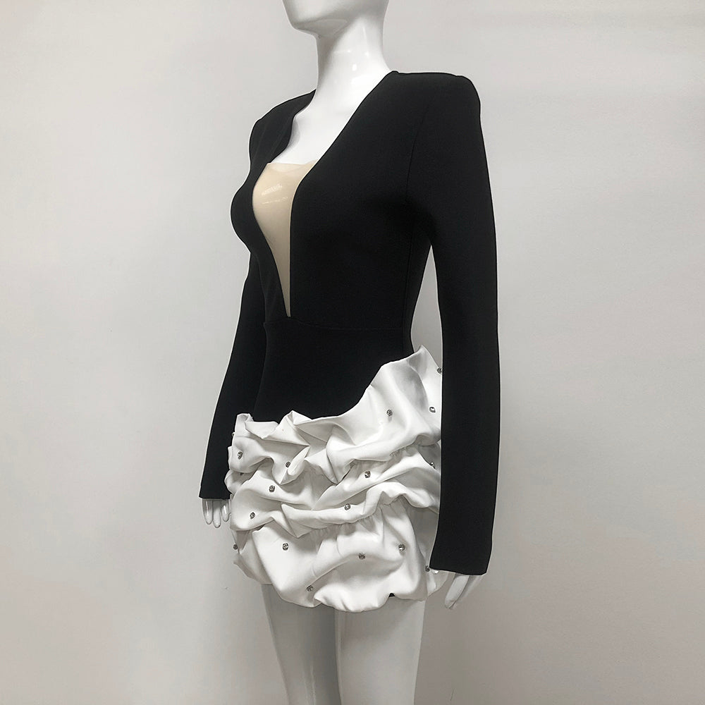 Tracy Ocean Waves Long Sleeve Mini Blazer Dress Flowering Girl