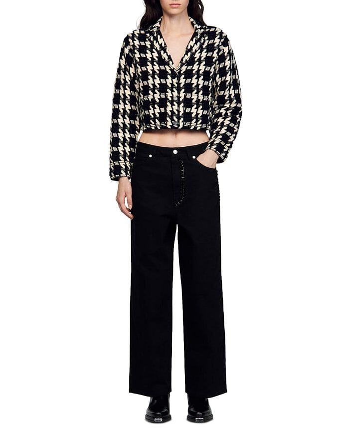 BREE JACQUARD HOUNDSTOOTH SHORT COAT Flowering Girl