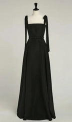Tie Suspender Dress In Black Flowering Girl
