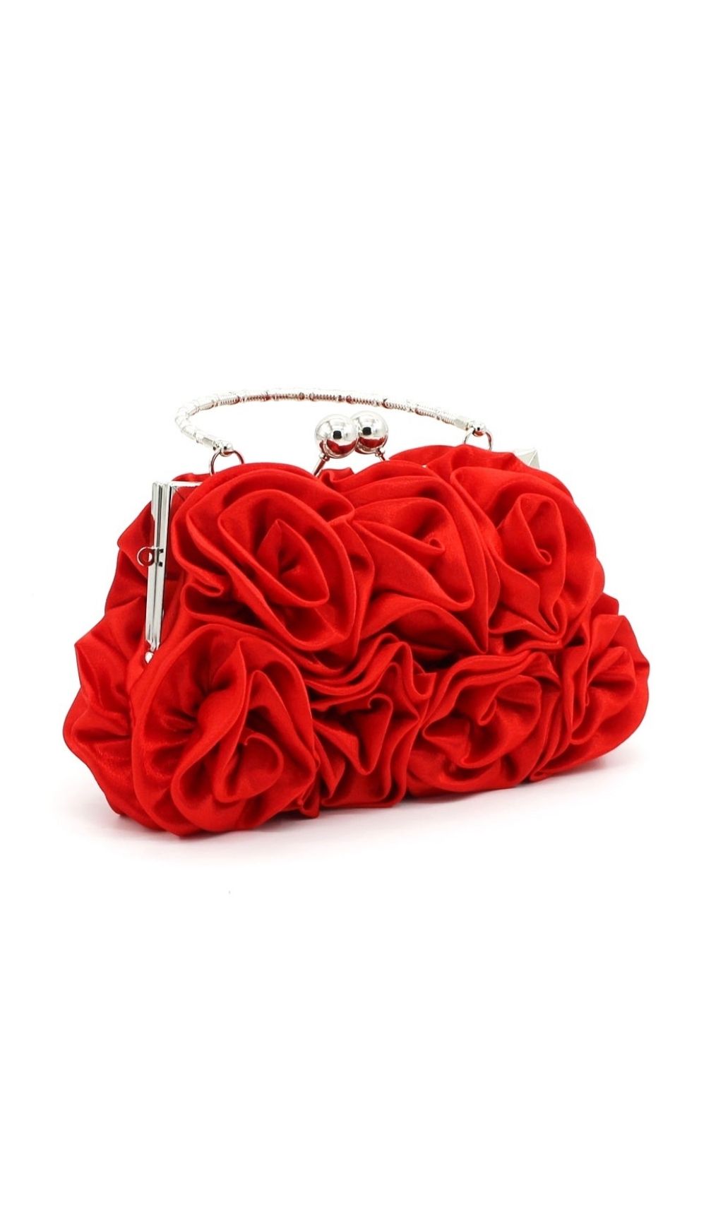 Adahy Flower Satin Bag In Red Flowering Girl