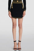 Ryvia Buttoned Knit Mini Skirt Flowering Girl