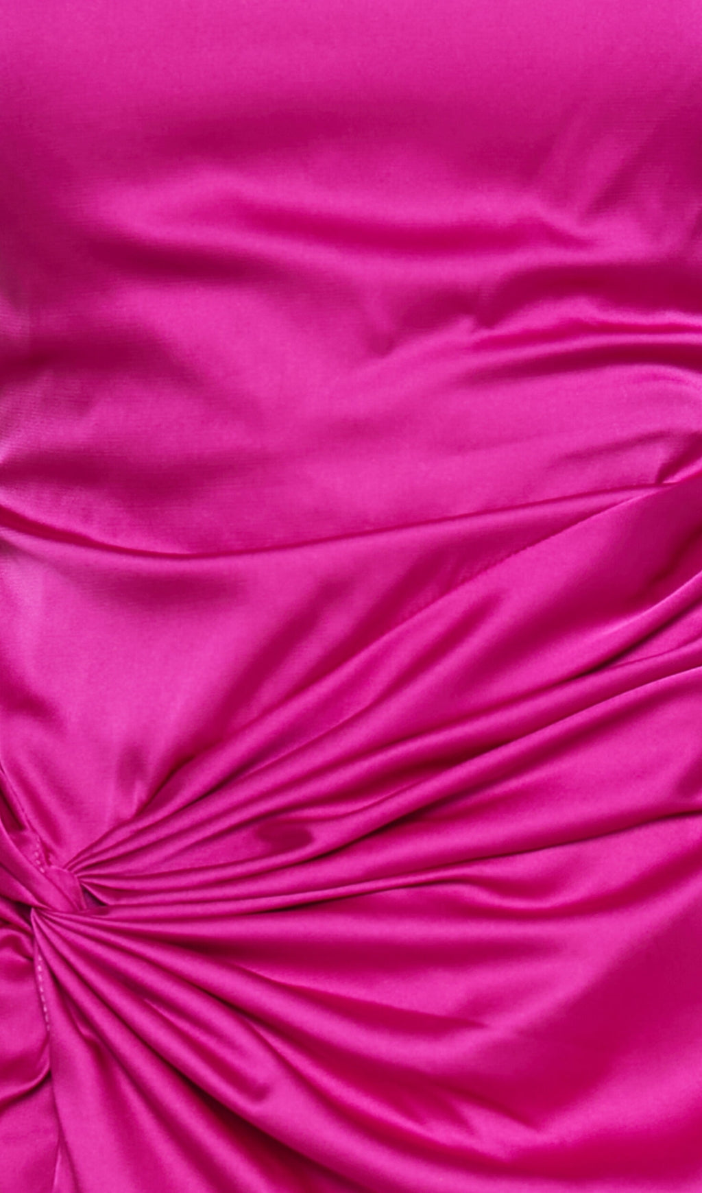 Twist Detail Midi Dress In Fuchsia Flowering Girl