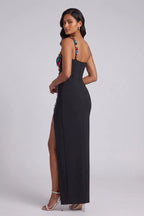 Black Heavy Stretch Bandage Column Gown Flowering Girl