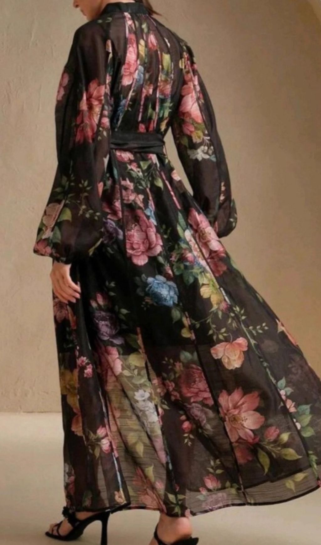 Gilad Printed Long Sleeve Maxi Dress Flowering Girl