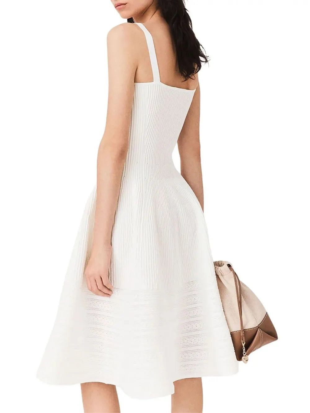 Textured Knit Midi Dress Flowering Girl