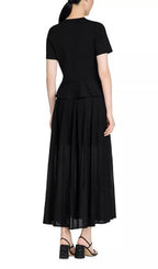 Judith Peplum Knit Maxi Dress Flowering Girl