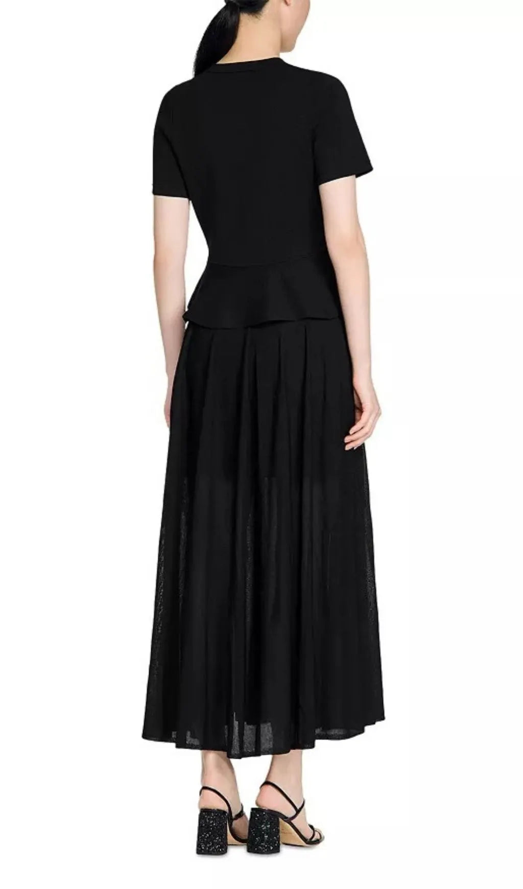 Judith Peplum Knit Maxi Dress Flowering Girl