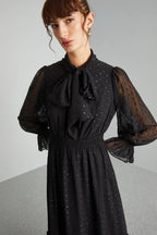 Foulard-Embellished Dress Flowering Girl