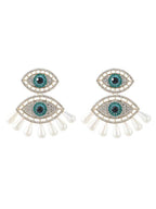Eye Pearls Earrings Flowering Girl