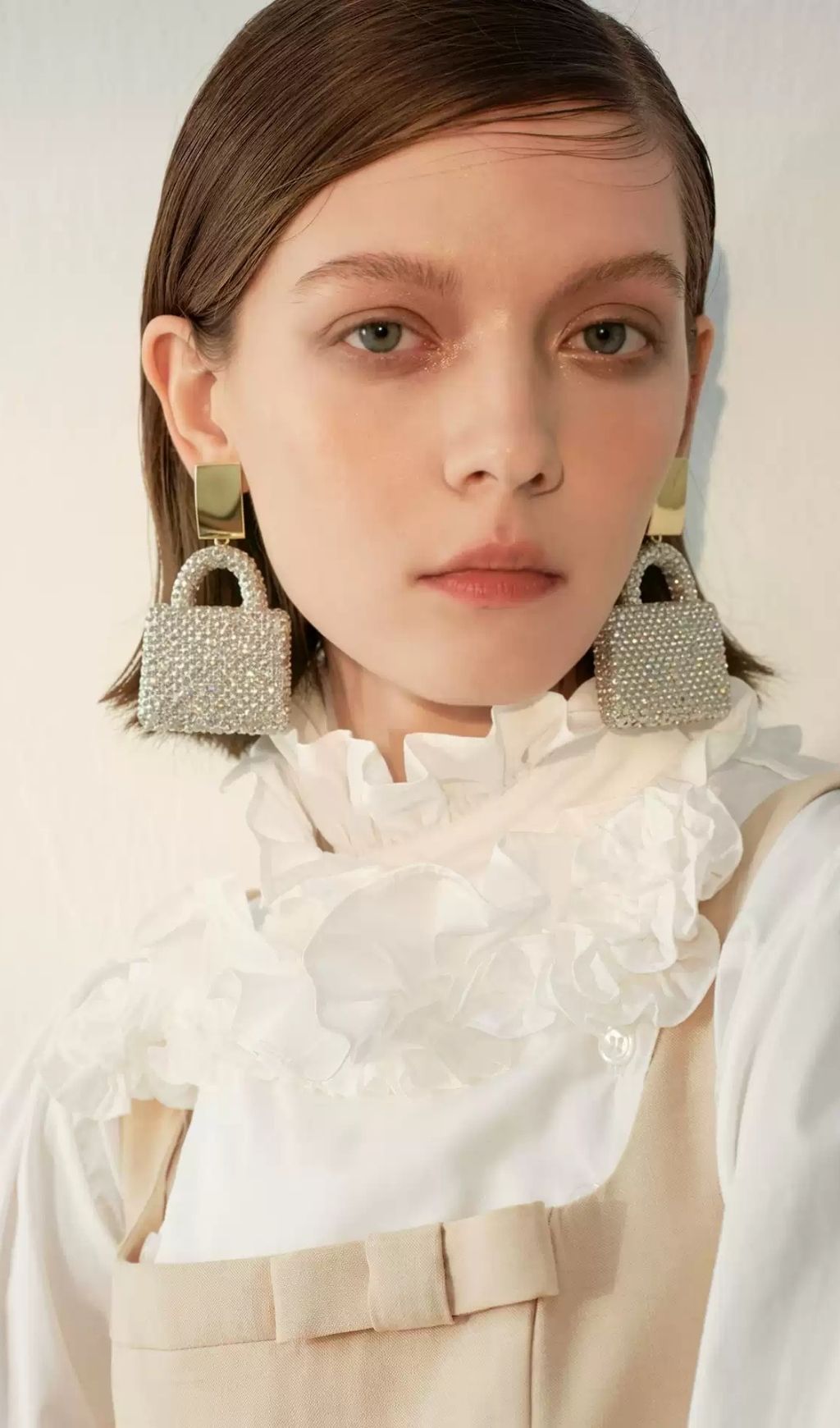 Leimomi Diamante Earrings Flowering Girl