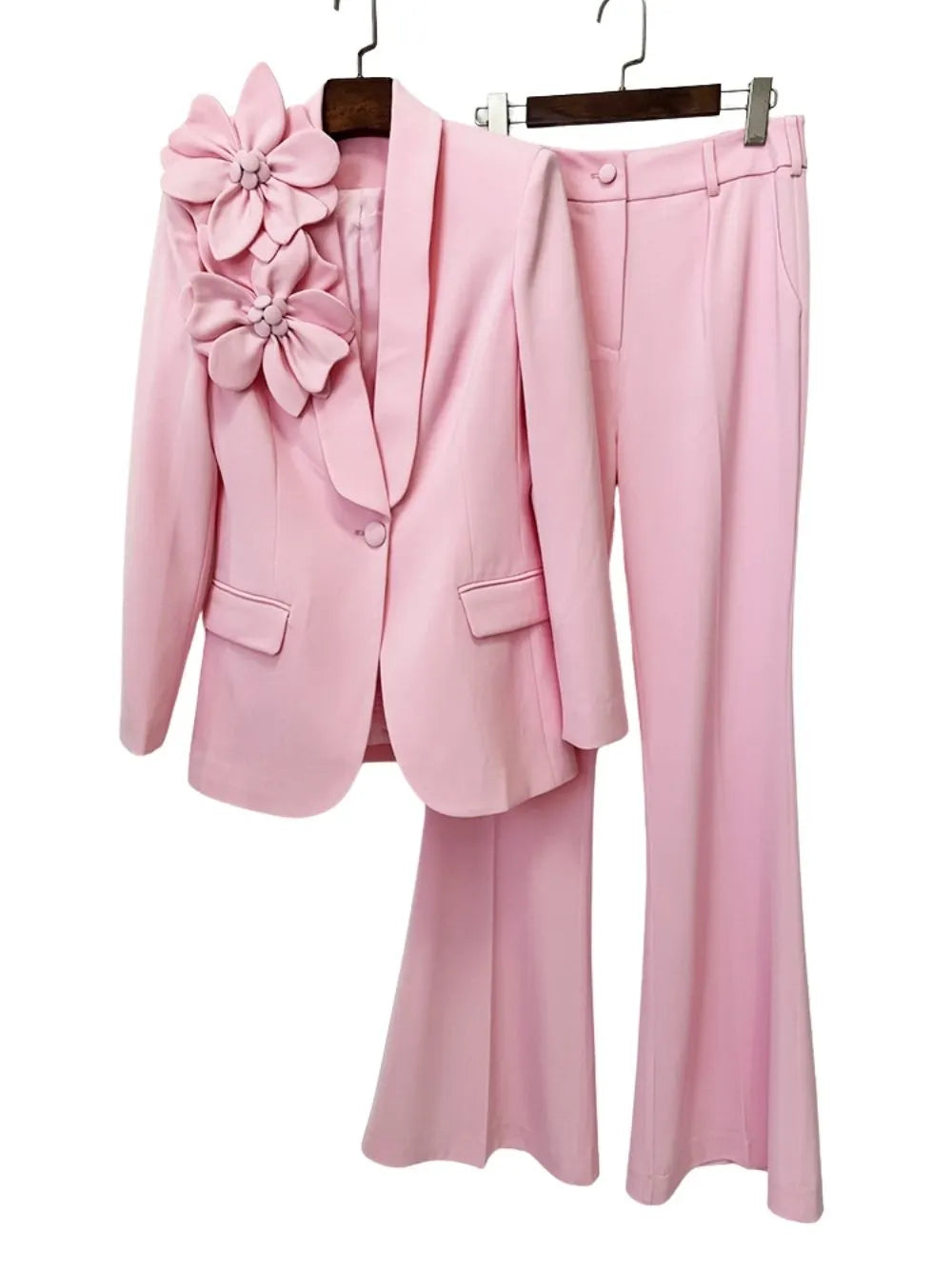 Makimi Flower Embellished Blazer Set Flowering Girl