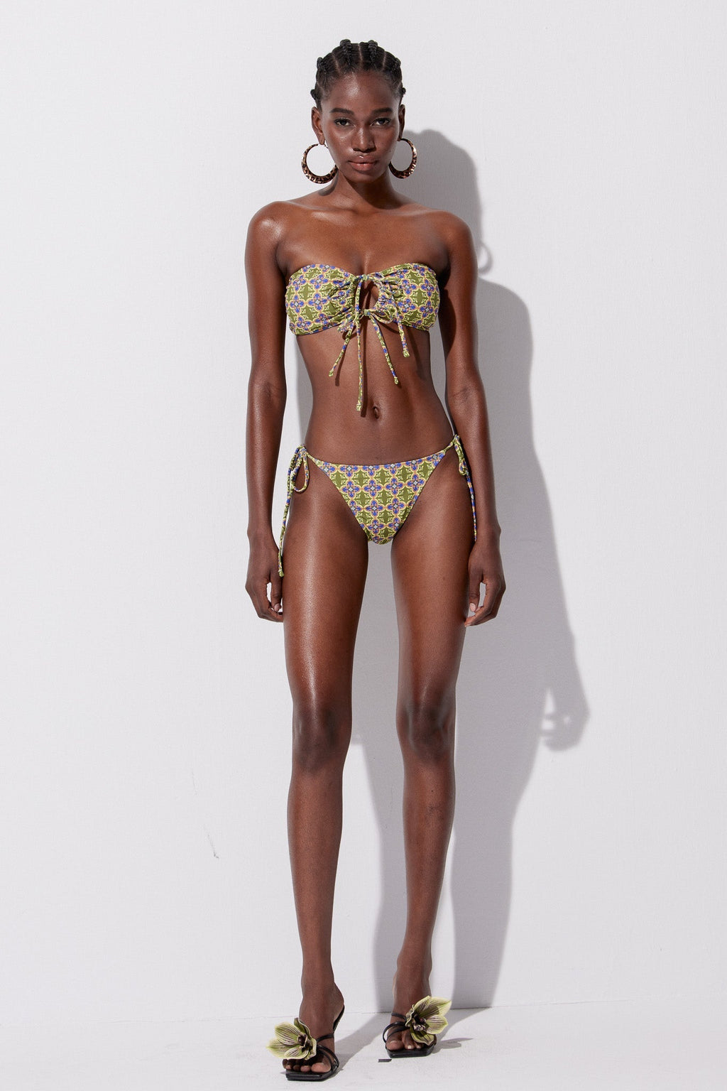 Ylva Print Strapless Swimwear Flowering Girl
