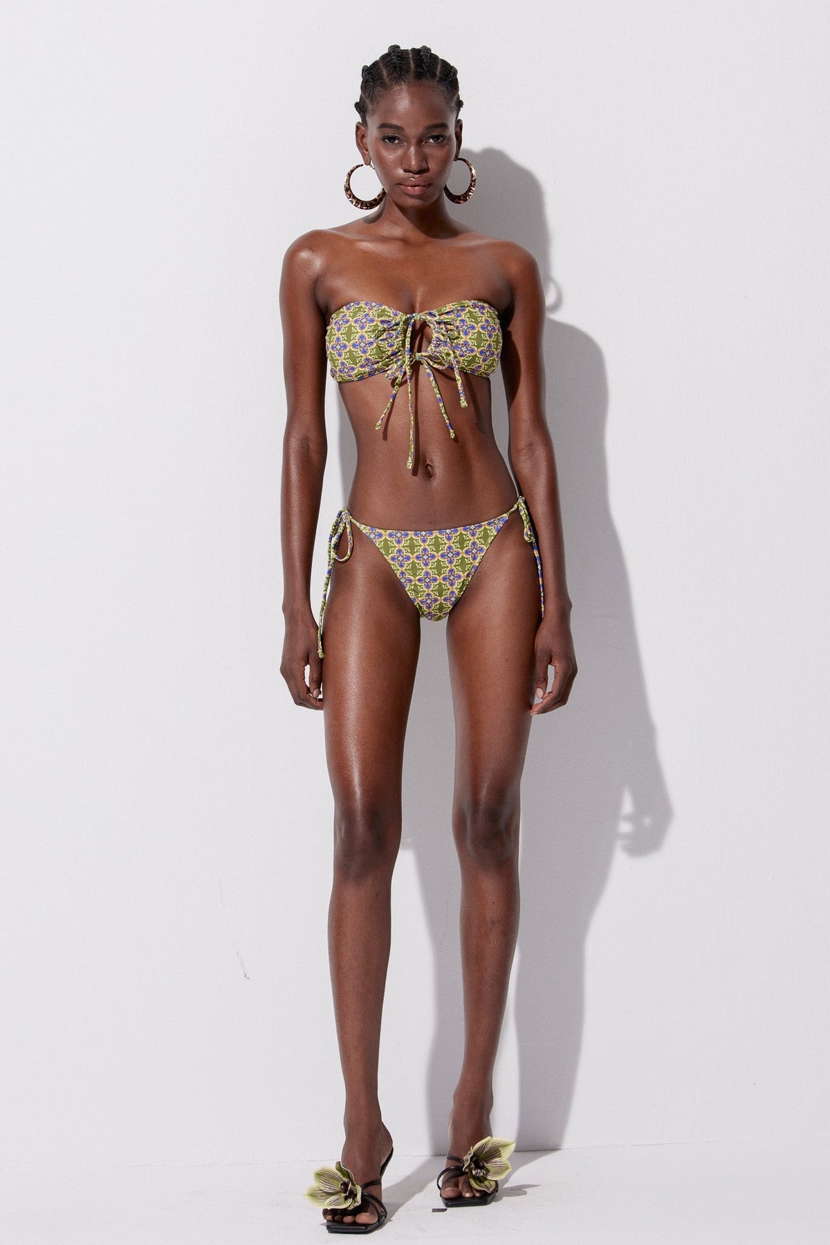 Ylva Print Strapless Swimwear Flowering Girl