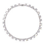 Mathilde Silver Tone Crystal Embellished Necklace Flowering Girl