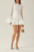 Jocelyn Ruffled Mini Dress Flowering Girl