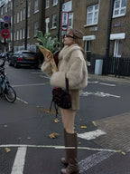Samantha Imitation Fur Jacket Flowering Girl