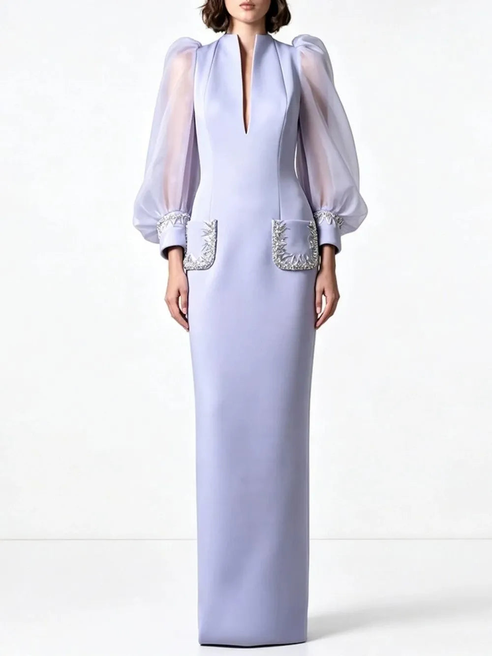 Maple Purple Long Sleeve Maxi Dress Flowering Girl