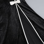 Victoria Bow Cascade Velvet Maxi Dress In Black Flowering Girl