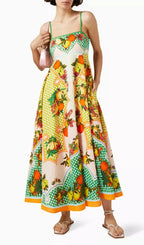Deanna Strappy Printed Maxi Dress Flowering Girl