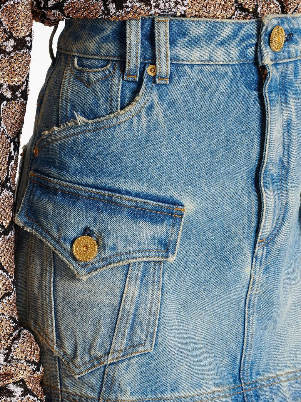BLUE A-LINE DENIM SKIRT Flowering Girl