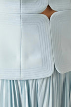 Sweetheart Neck Off-Shoulder Pleated Midi Dress Flowering Girl