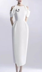 Chaeli White Embellished Midi Dress Flowering Girl