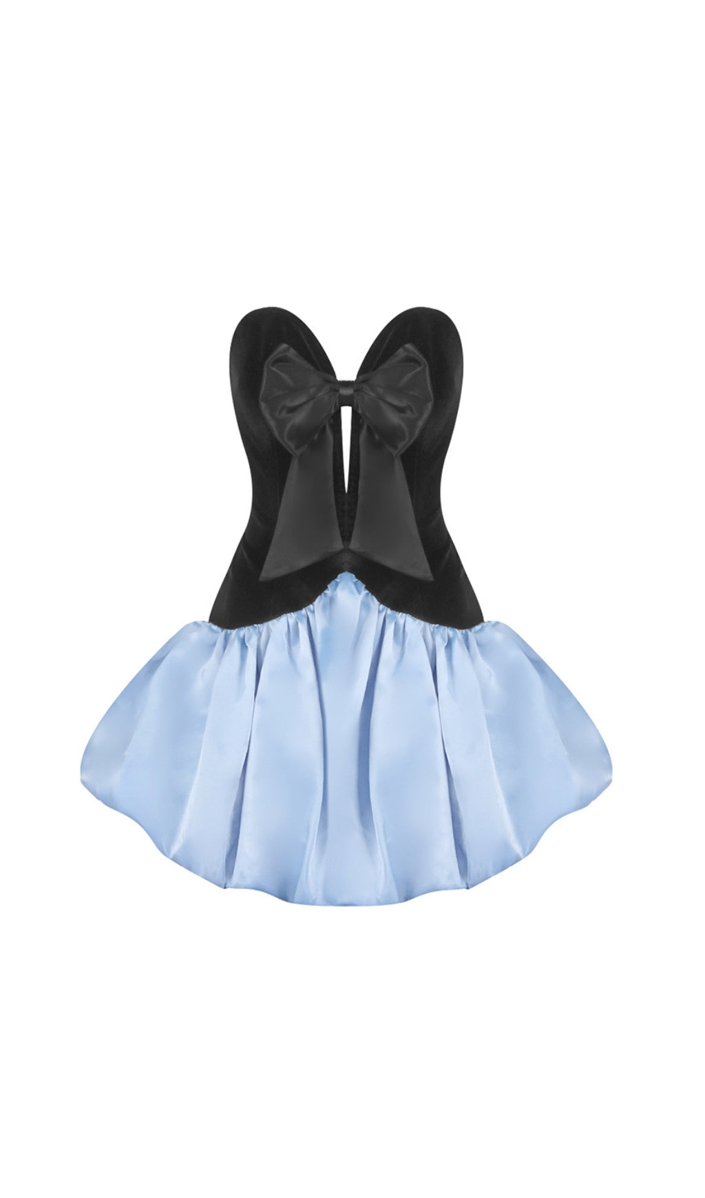 Ennio Strapless Bow Mini Dress Flowering Girl