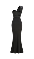 Kfira Black Bow Maxi Dress Flowering Girl