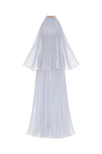 Belinda Violet Pleated Tulle Sleeveless Maxi Dress Flowering Girl