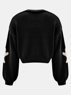 Halloween Pumpkin Ghost Patch Cropped Cardigan Flowering Girl