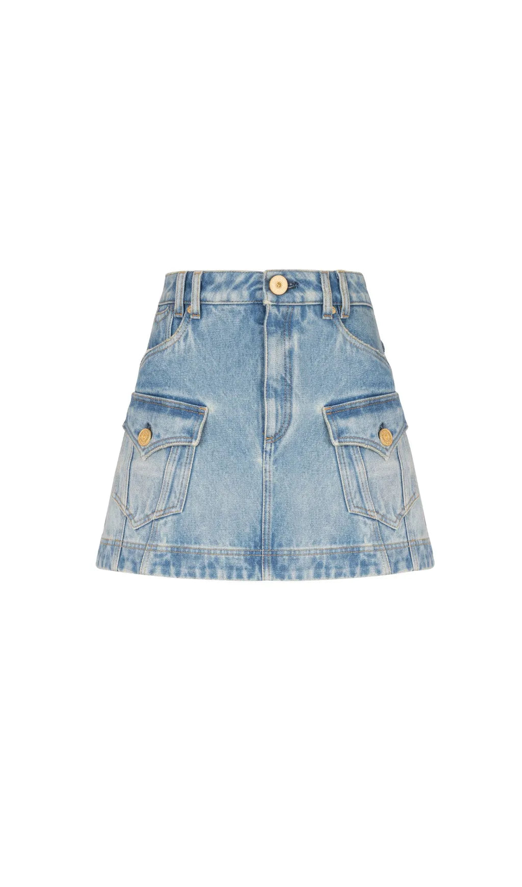BLUE A-LINE DENIM SKIRT Flowering Girl