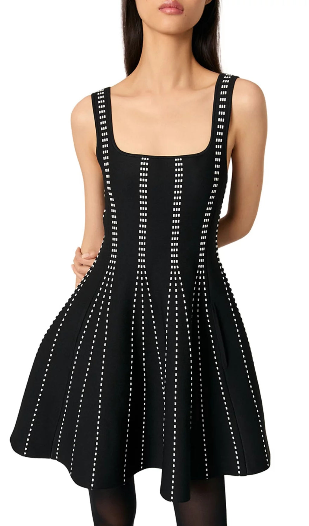 Short Jacquard Knit Dress Flowering Girl